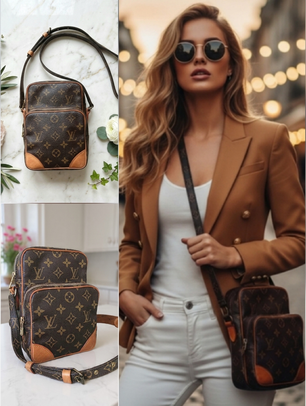 Louis Vuitton Monogram Amazon Crossbody Bag Vintage 1988 ✨ COA